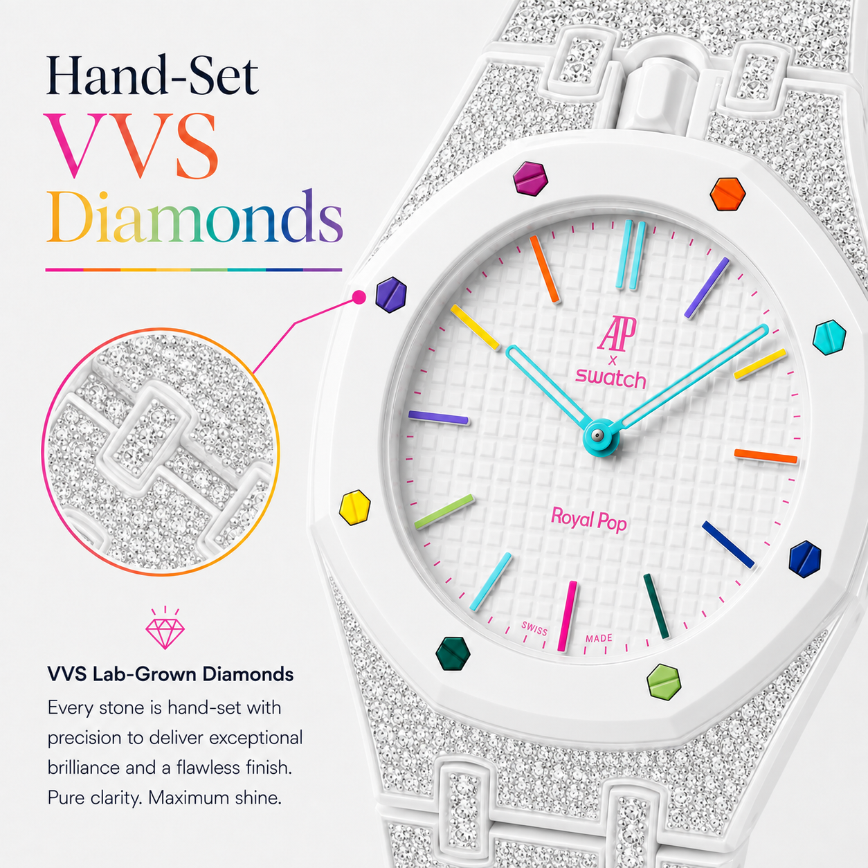 Bracelet en céramique Strass Royal Pop - LAN BA | CONTRAST