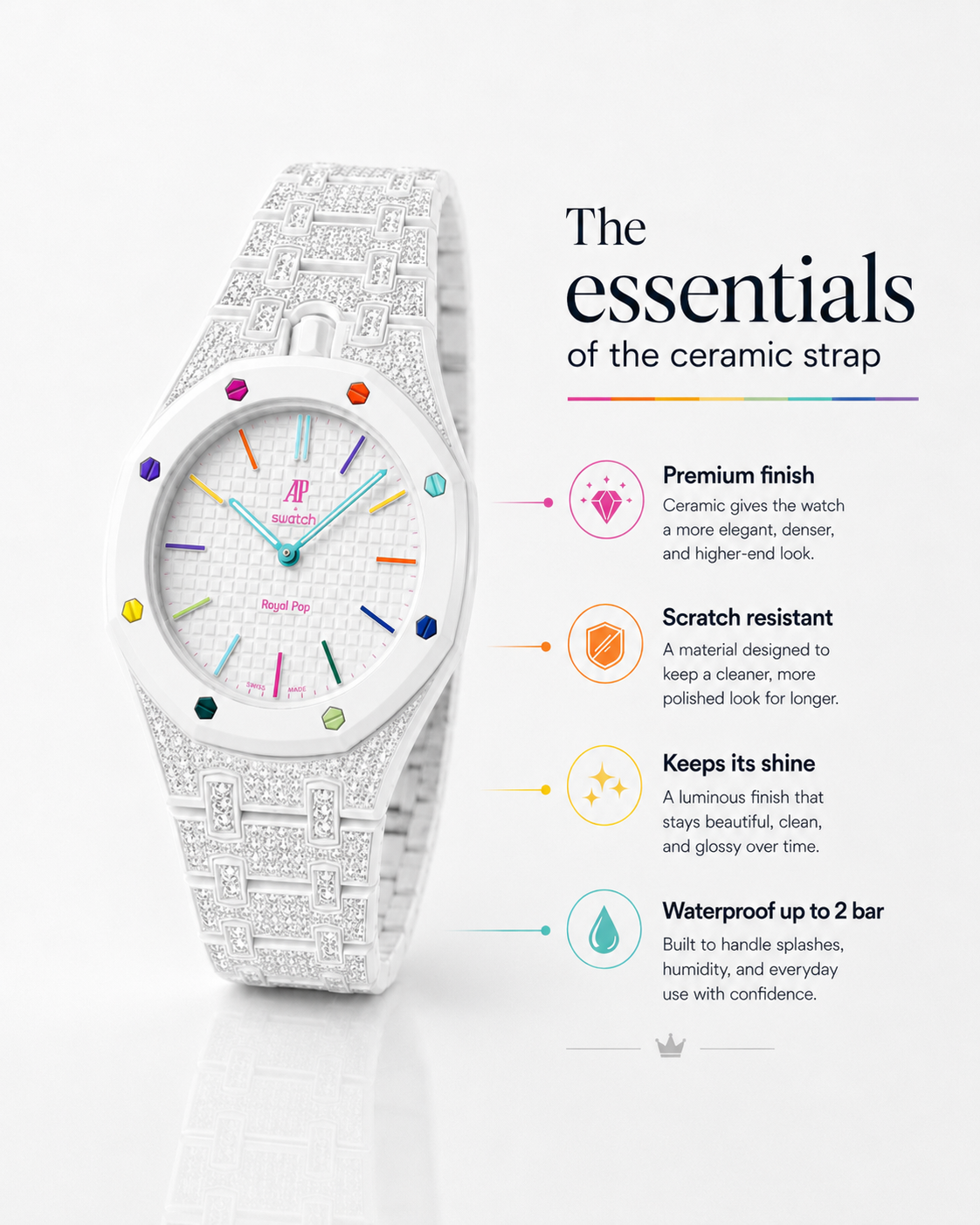 Bracelet en céramique Strass Royal Pop - LAN BA | CONTRAST