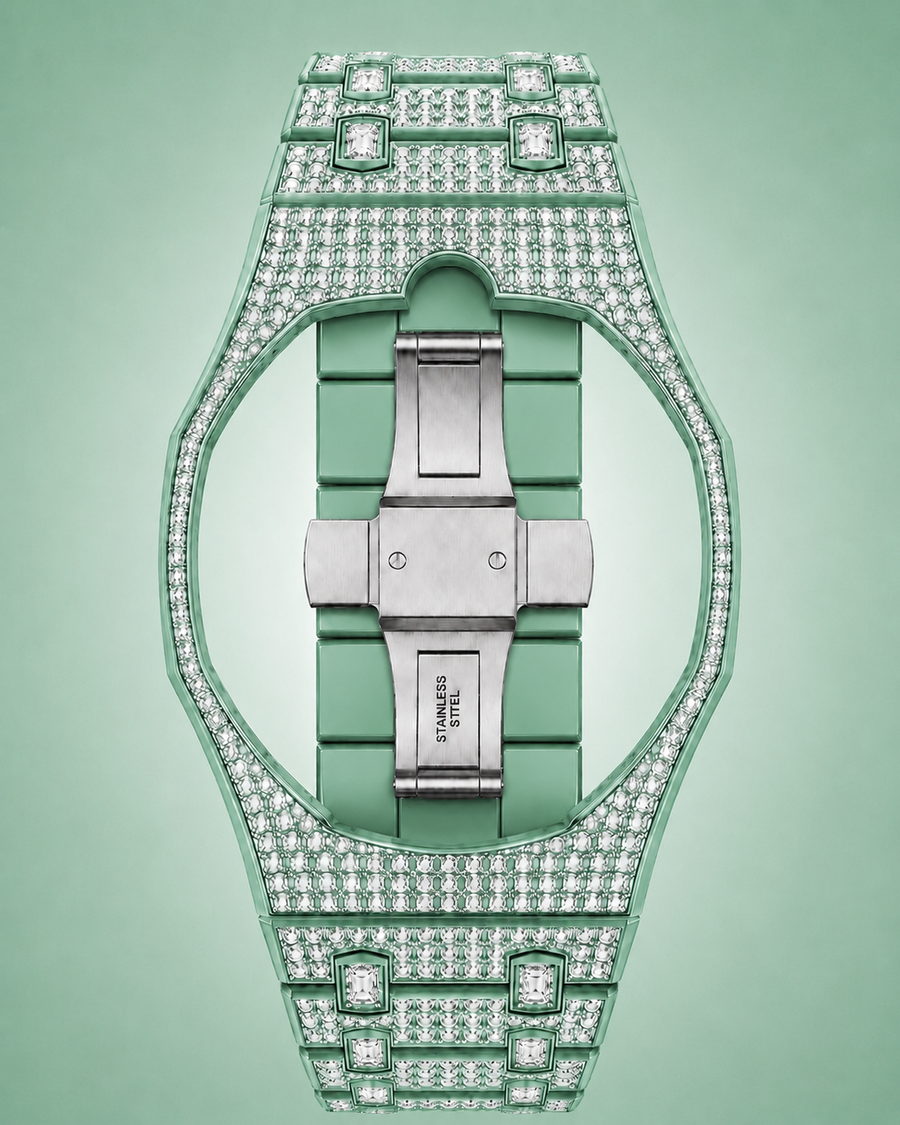 Bracelet Royal Pop en céramique strass - VERT HUIT