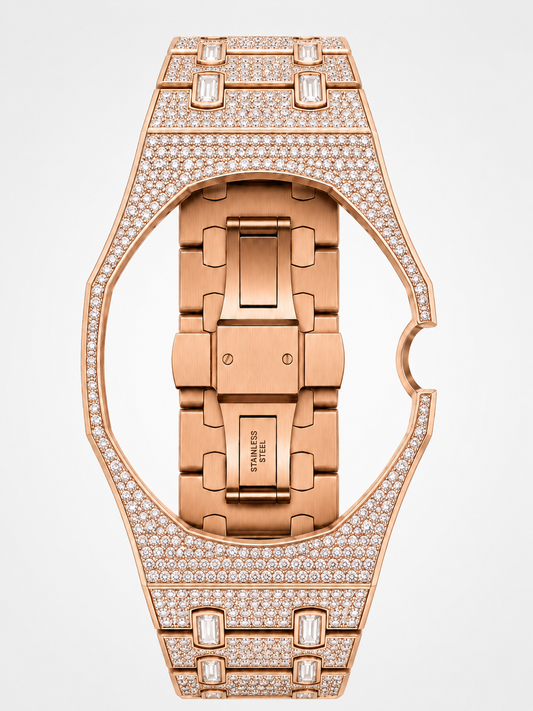 Bracciale Royal Pop in Oro Rosa e Strass | Versione destra