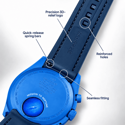 Textured Strap for MoonSwatch — Black