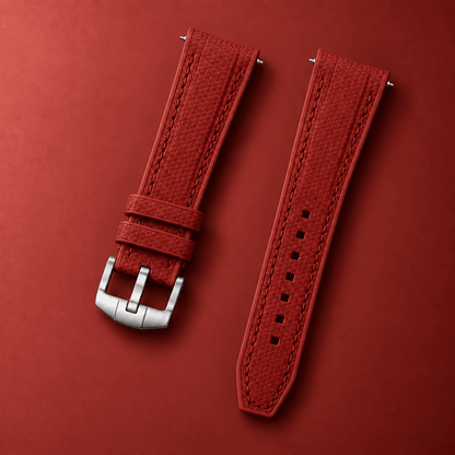Textured Strap for MoonSwatch — Brick Red