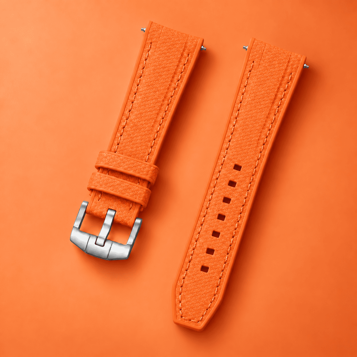 Textured Strap for MoonSwatch — Orange