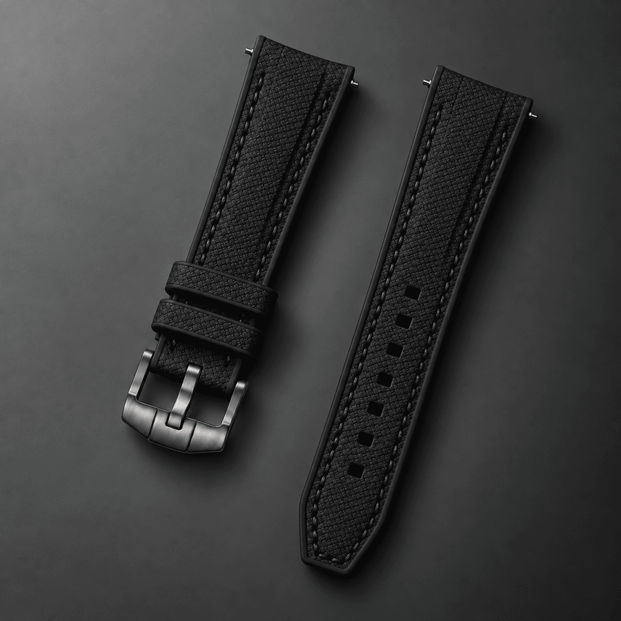 Textured Strap for MoonSwatch — Black