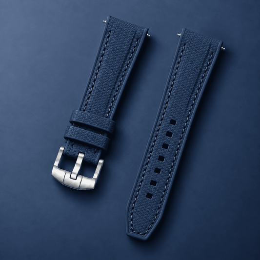 Textured Strap for MoonSwatch — Navy Blue