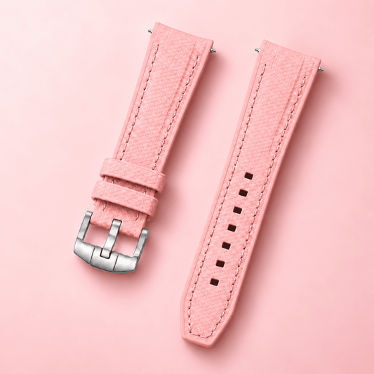Textured Strap for MoonSwatch — Blush Pink