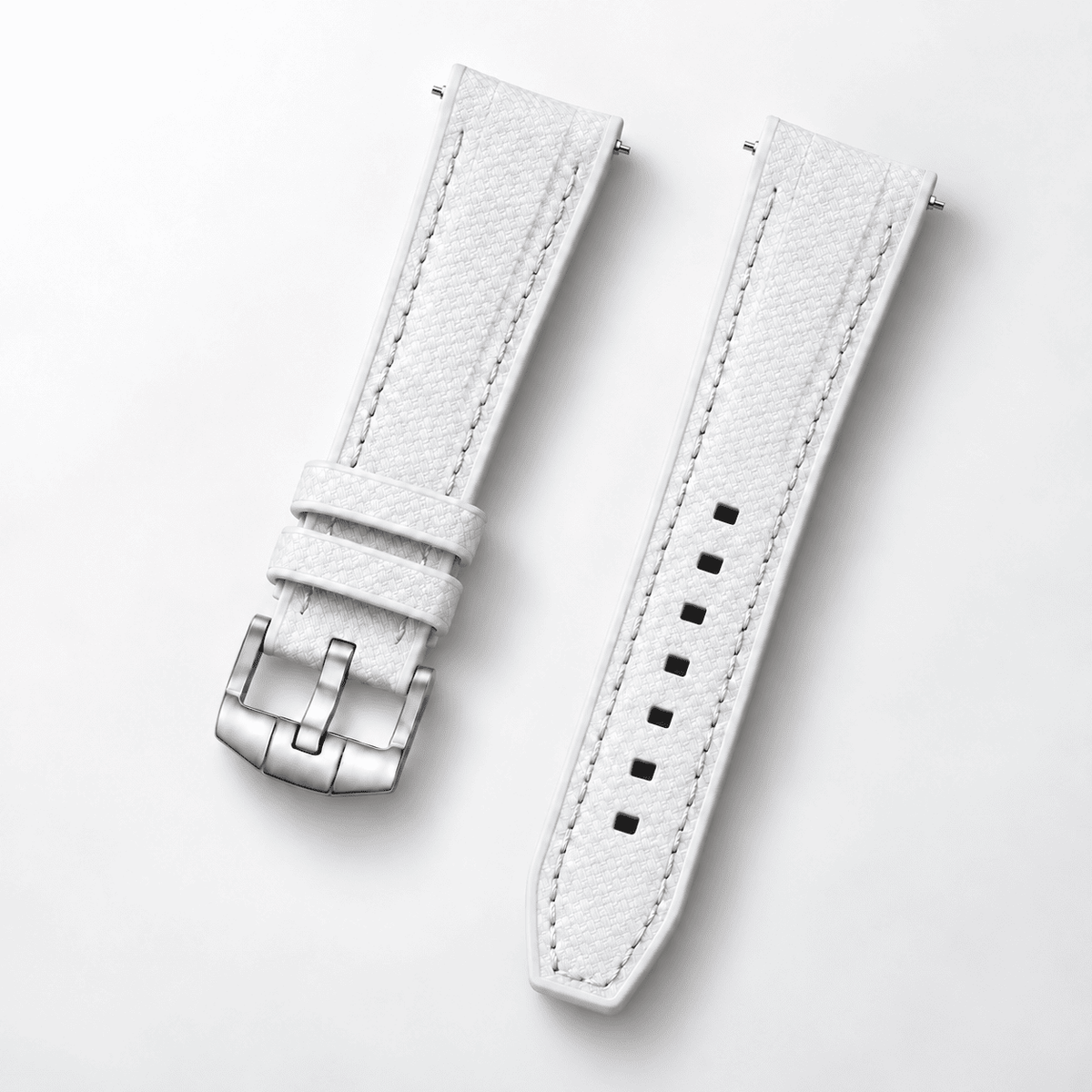 Textured Strap for MoonSwatch — White
