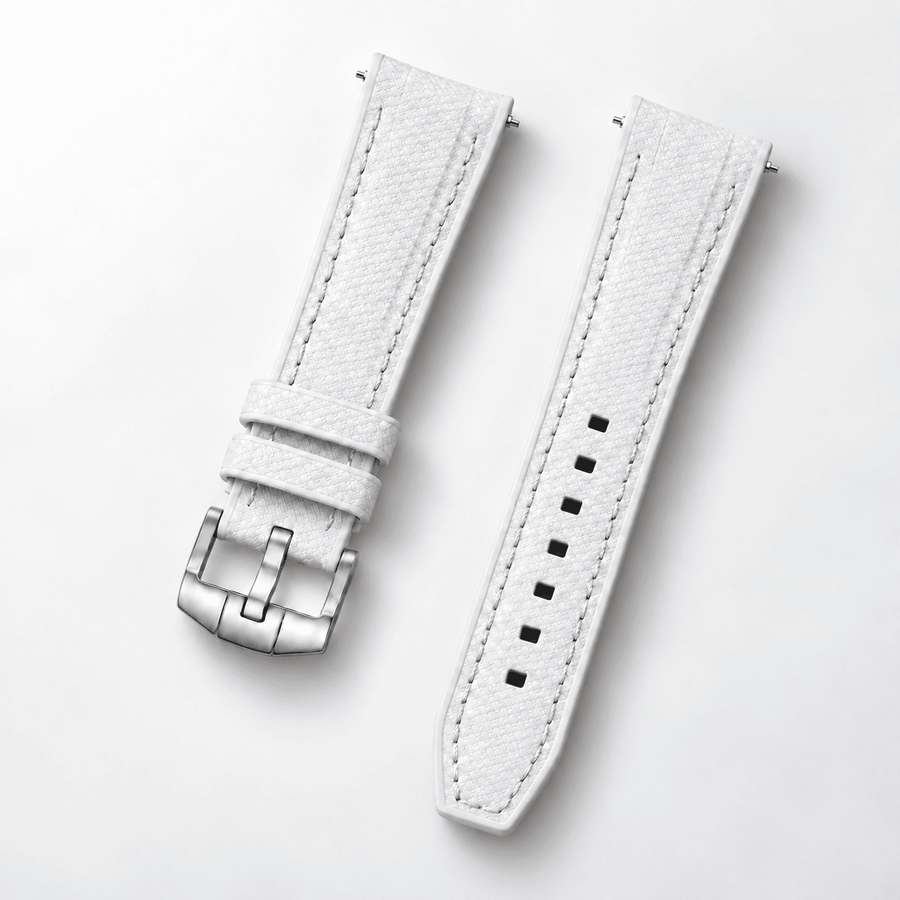 Textured Strap for MoonSwatch — White