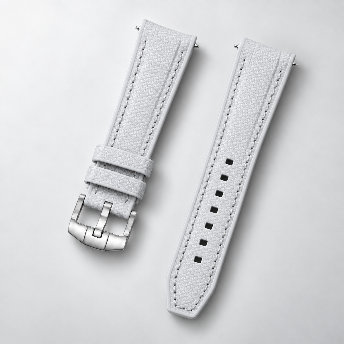 Textured Strap for MoonSwatch — Light Grey